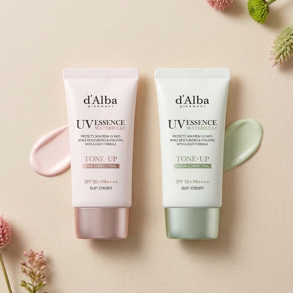 d'Alba protector solar rosa vs verde: diferencias reales