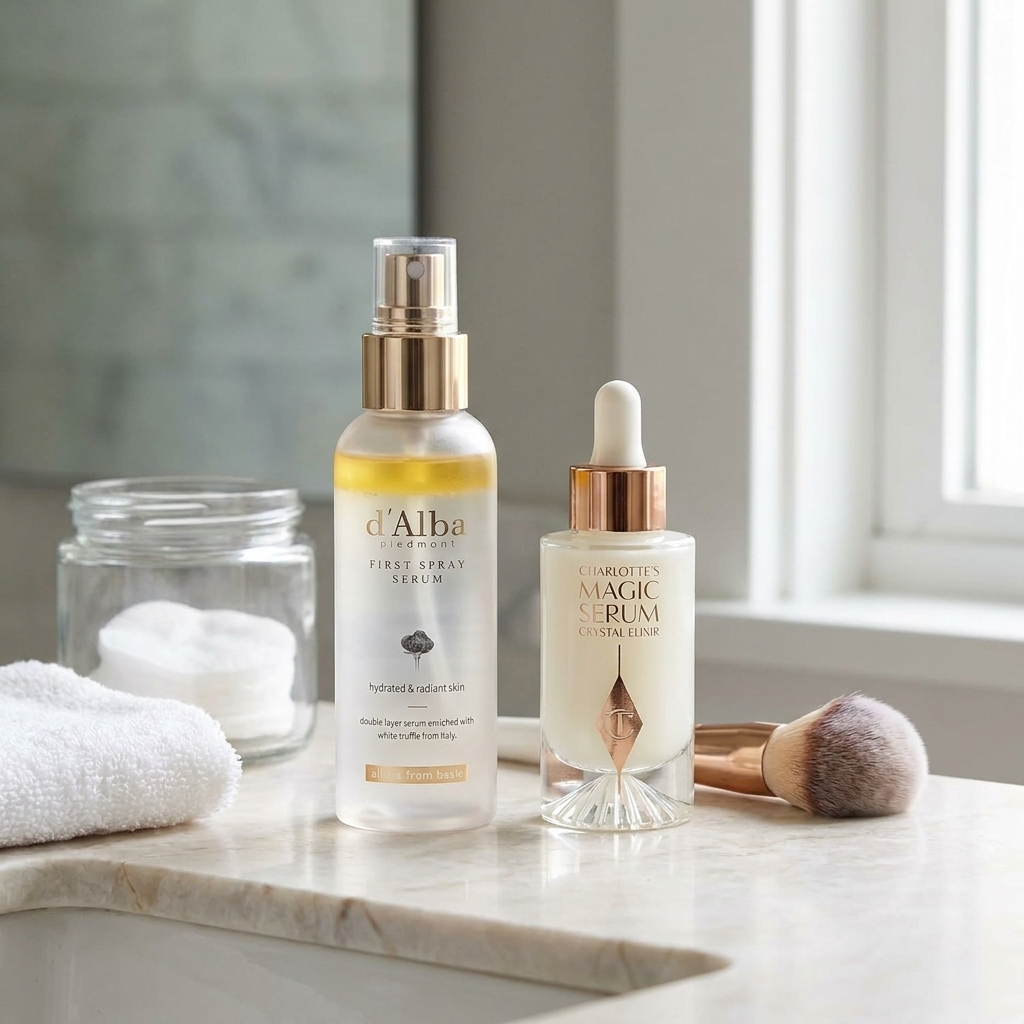 d'Alba vs Charlotte Tilbury: cómo comparar sprays y sérums